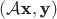 $({\cal A}\textbf x,\textbf y)$