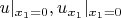 $u|_{x_1=0}, u_{x_1}|_{x_1=0}$