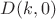 $D(k,0)$