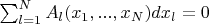 $\sum_{l=1}^{N}A_l(x_1,...,x_N)dx_l=0$