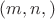 $(m,n,)$
