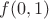$f(0,1)$