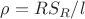 $\rho=RS_R/l$