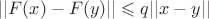 $||F(x) - F(y)|| \leqslant q ||x - y||$