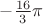 $-\frac {16}{3} \pi$