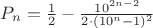 $P_n=\frac{1}{2}-\frac{10^{2n-2}}{2\cdot(10^n-1)^2}$