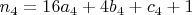 $n_4=16a_4+4b_4+c_4+1$