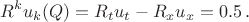 $$R^ku_k(Q)=R_tu_t-R_xu_x=0.5\,.$$