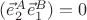 $(\vec{e}_2^A\vec{e}_1^B)=0$