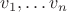 $v_1, \ldots v_n$