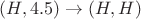 $(H, 4.5) \to (H, H)$
