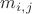$m_{i,j}$