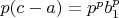 $p(c-a)=p^p b_1^p$