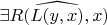 $\exists R(\widehat{L(y,x)}, x)$