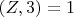 $(Z,3)=1$