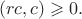 $$(rc,c)\geqslant 0.$$