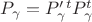 $P_\gamma=P'_\gamma^tP_\gamma^t$