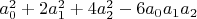 $a_0^2+2 a_1^2+4 a_2^2-6 a_0 a_1 a_2$