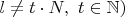 $l \neq t \cdot N, \ t \in \mathbb{N})$