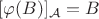 $[\varphi(B)]_\mathcal{A} = B$