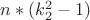 $ n*( k_2^2 - 1) $ $ n*( k_2^2 - 1) $