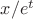 $x/e^{t}$