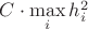 $C\cdot\mathop{\max}\limits_ih_i^2$ $C\cdot\mathop{\max}\limits_ih_i^2$