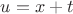 $u=x+t$