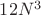 $12N^3$