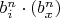 $b_i^n\cdot(b_x^n)$