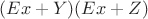 $(\mat{E} x + \mat{Y})(\mat{E} x + \mat{Z})$