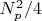 $N_p^2/4$