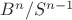 $B^n/S^{n-1}$