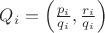$Q_i=\left(\frac{p_i}{q_i},\frac{r_i}{q_i}\right)$