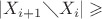 $|X_{i+1}{\diagdown}X_i|\geqslant$