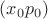 $ (x_0 p_0) $