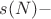 $s(N)- $