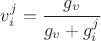 $v_i^j = \cfrac{g_v}{g_v+g_i^j}$