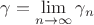 $\gamma=\lim\limits_{n\to\infty}\gamma_n$