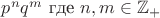 $p^nq^m$ где $n,m\in\mathbb{Z}_+$