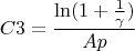 $$C3=\frac{\ln(1+\frac{1}{\gamma})}{Ap}$$