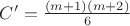 $C' = \frac{(m+1)(m+2)}{6}$