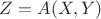 $Z=A(X,Y)$