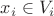 $x_i \in V_i$ $x_i \in V_i$