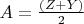 $A = \frac{(Z + Y)}{2}$