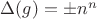 $\Delta(g)=\pm n^n$
