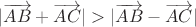 $|\overrightarrow {AB} + \overrightarrow {AC}| > |\overrightarrow {AB} - \overrightarrow {AC} |$