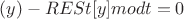 $(y) - RESt[y] mod t =0