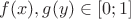 $f(x),g(y)\in[0;1]$