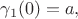 $\gamma_1(0)=a,$